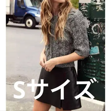 ZARA 퍼프 슬리브 니트 가디건 S