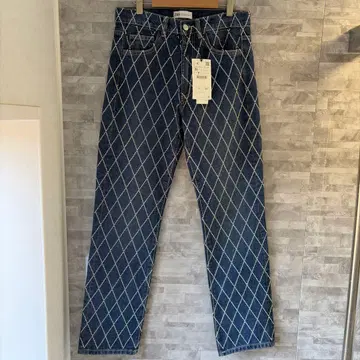 레어 ZARA 미드라이트 데님 팬츠 라이트 스톤 청바지 36 L