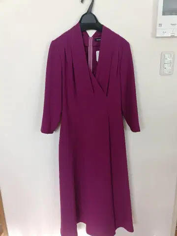 퍼플 무릎 기장 원피스 사이즈 2