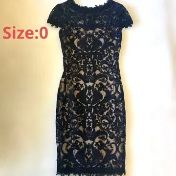 Tadashi Shoji 타다시 쇼지 블랙 레이스 타이트 드레스 US0