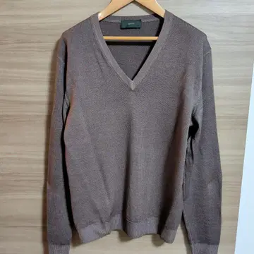 ZANONE 브라운 V넥 스웨터