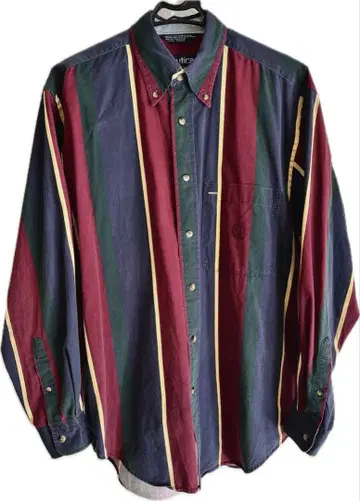 90s NAUTICA 노티카 좋은 패턴 스트라이프 올 패턴 셔츠 M