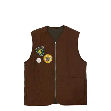 [ Remake ] 와펜 포함 퀼팅 베스트 충전솜 베스트 리메이크 BRN