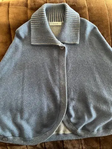 tiara 블루 판초 울 100%