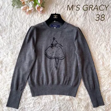 새상품급 M'S GRACY 2021년 발레리나 니트 스웨터 그레이 38