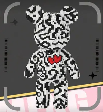 빌딩 블록 5555 더블 하트 곰 블록 나노 블록