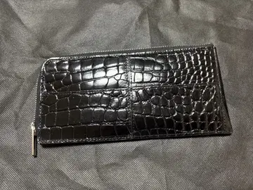 블랙 크로커다일풍 장지갑 3122-01-1