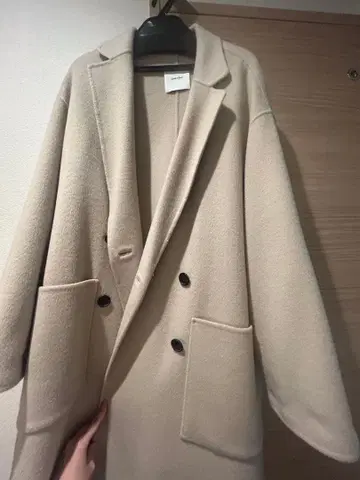 미사용 새상품급 spick and span 코트 더블 브레스트 리버 코트