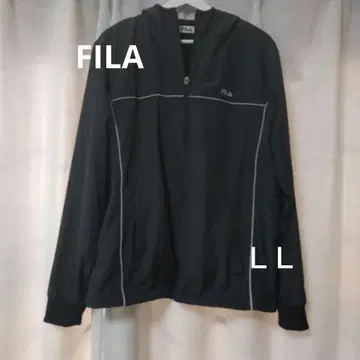 [ FILA ] 블랙 안감 플리스 나일론 자켓 LL