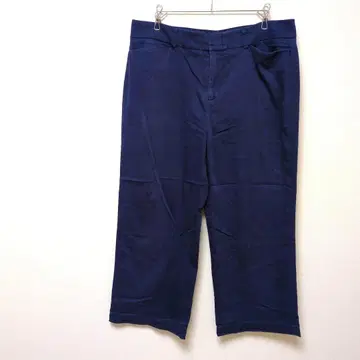 네이비 크롭 팬츠 지퍼 달린 바지