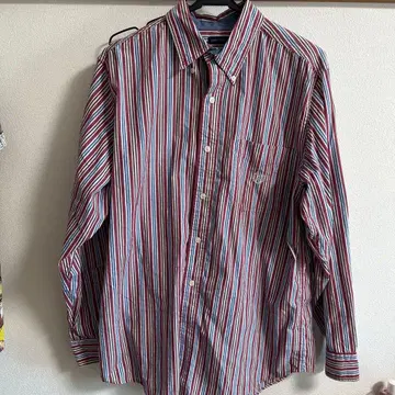 CHAPS 스트라이프 패턴 긴팔 셔츠 M