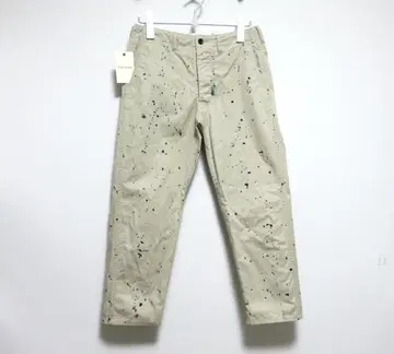 정가 25,000엔 TAKE & SONS 페인트 팬츠 1 베이지 페인트