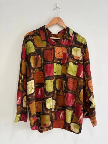 [ 구제 의류 ] 올 패턴 셔츠 긴팔 남성용 여성용 패턴 셔츠