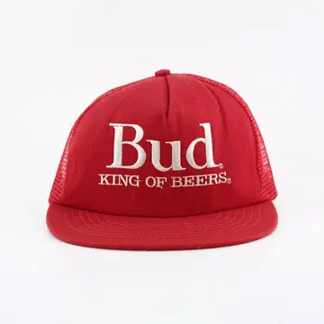 버드와이저 모자 캡 메쉬 90s USA제 기업 빨간색 18405