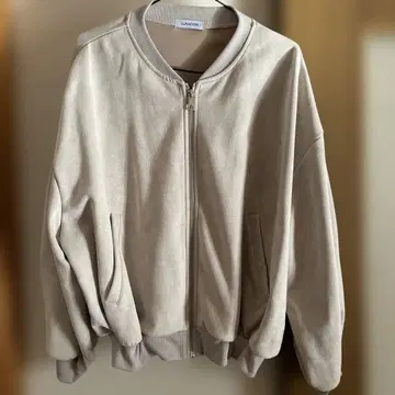 그레이지 스웨이드풍 집업 블루종