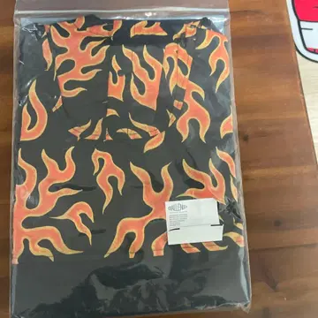 챌린저 나일론 불꽃 디자인 블랙 오렌지 상의