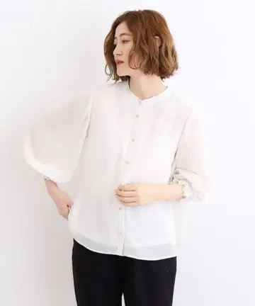 grove 전후 2WAY 양류 셔링 블라우스
