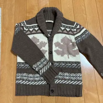 JOURNAL STANDARD 메이플 리프 무늬 숄 가디건