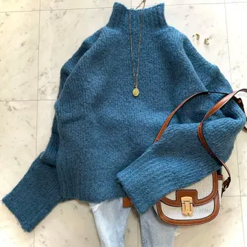 새상품급 미라 오웬 하이넥 푹신푹신 모헤어 니트 풀오버 M