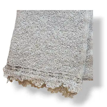 그레이지 복슬복슬 레이스 편직 스톨 레이스 테두리