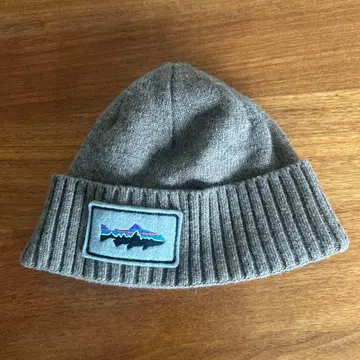 파타고니아 patagonia 그레이 리브 비니 모자