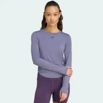 adidas 아디다스 보라색 긴팔T셔츠 2XL 워크아웃 트레이닝