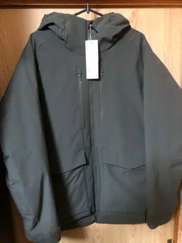 미사용 하이브리드 다운 파카 M 다크 그린