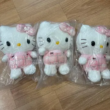 헬로키티 키티 봉제 인형 S 리본 아플리케 2012년제 3개