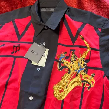 Leoz 색스 디자인 긴팔 셔츠 L 사이즈