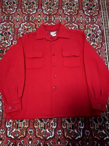 50s USA제 McGREGOR 울 셔츠 레드 빈티지