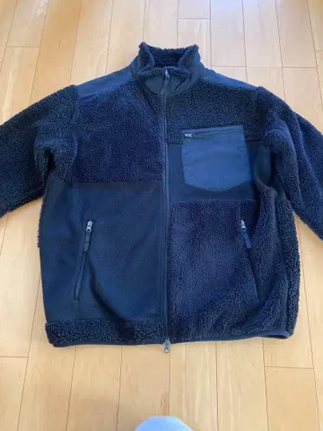 엔지니어드 가먼츠 콜라보 상품 블랙 콤비네이션 플리스 자켓