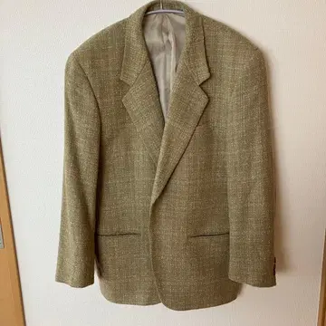 베이지 트위드 테일러드 자켓