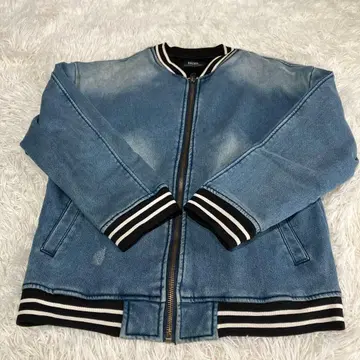 [BACKS] 블루종 데님 자켓 데미지 집업 포켓 있음