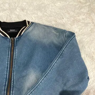 [BACKS] 블루종 데님 자켓 데미지 집업 포켓 있음