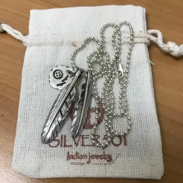 SILVER 501 오리지널 페더 목걸이