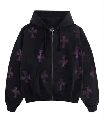 UNKNOWN LONDON 보라색 블랙 후드티 지퍼 언노운 런던