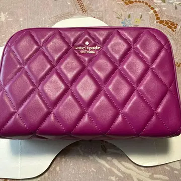 케이트 스페이드 퀼팅 숄더백 퍼플