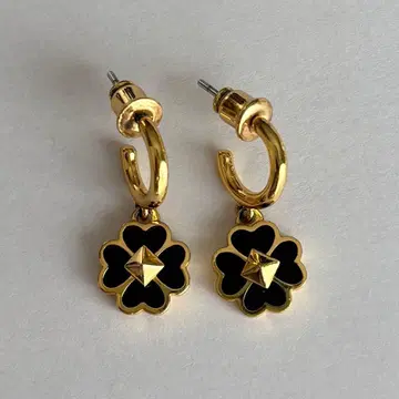 kate spade 케이트 스페이드 귀걸이 클로버 블랙 [ 정품 ]