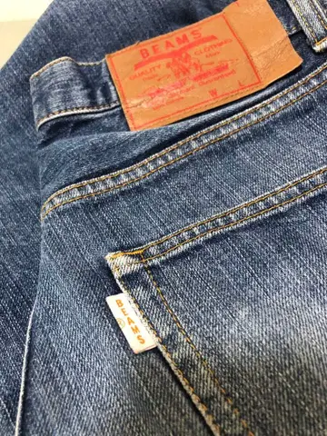 BEAMS 스트레이트 데님 청바지 면 100%