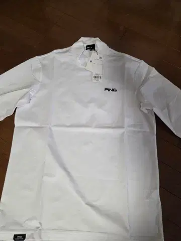 미사용 PING 화이트 긴팔 셔츠