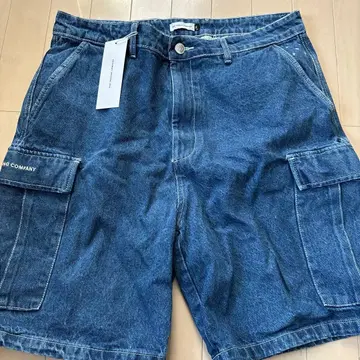 POP TRADING COMPANY 카고 숏팬츠 XL 데님 블루