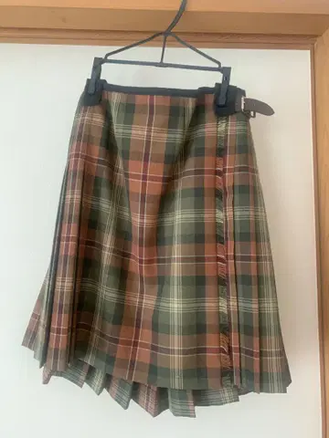 MHL, 체크 무늬 플리츠 스커트