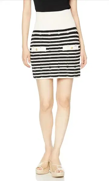 스나이델 Sus 트위드 라이크 니트 미니 스커트