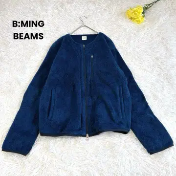 [ BEAMS/빔즈 ] 노카라 보아 블루종 남성용 집업 블루 계열 L