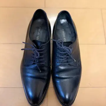 Giorgio Armani 블랙 레더 드레스 슈즈