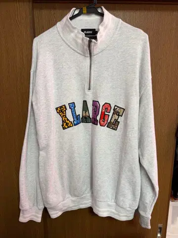 XLARGE 그레이 하프 지퍼 트레이닝복 L X-LARGE