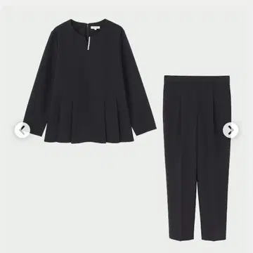 PLST 모조 진주 팬츠 셋업