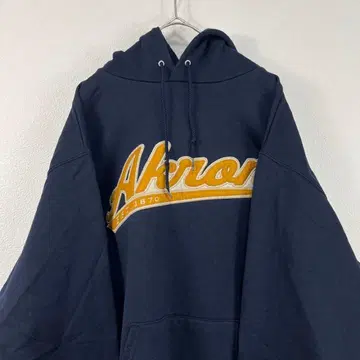 챔피온 칼리지 자수 후드티 네이비