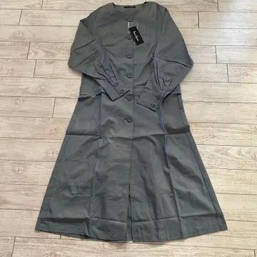 !새상품! 앙코르 키 지퍼 탈부착 가능 2way 롱 코트 블루 그레이!