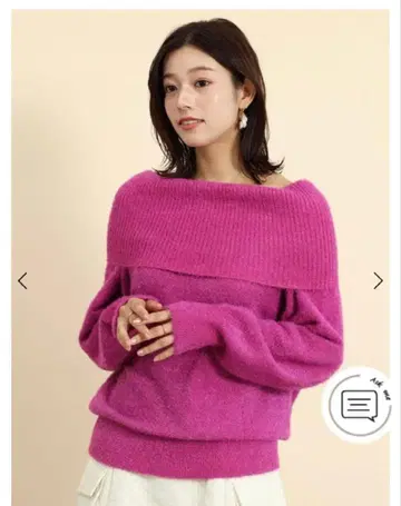 페넬 오프숄더 라메 핑크 니트 스웨터 야마다야 FENNEL